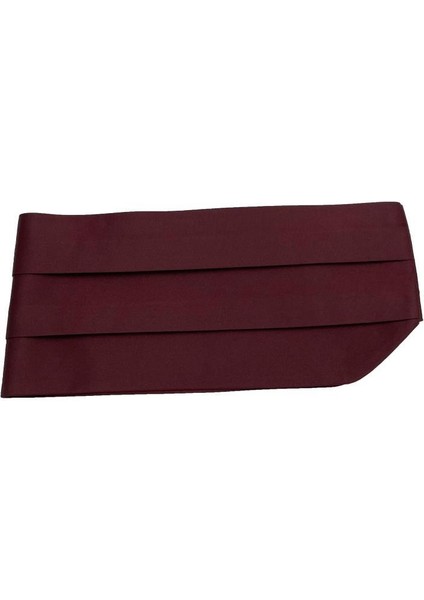 Koyu Bordo Kuşak Papyon Mendil Set