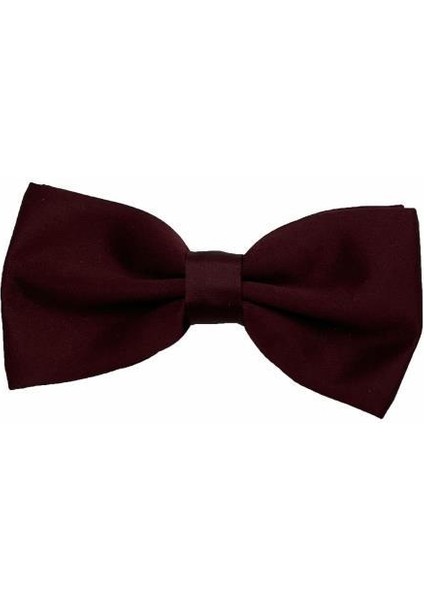 Koyu Bordo Kuşak Papyon Mendil Set