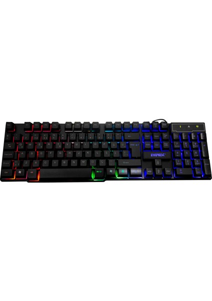 KB-188 Borealis Işıklı USB Rgb Türkçe-Q Klavye