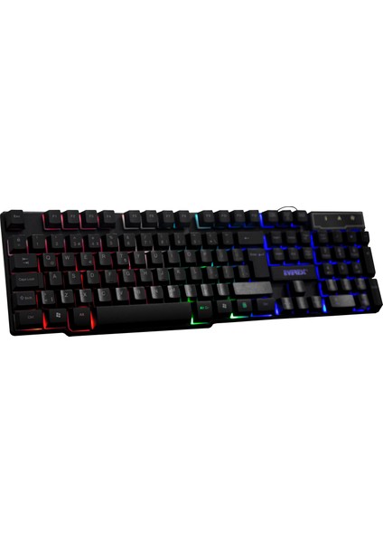 KB-188 Borealis Işıklı USB Rgb Türkçe-Q Klavye
