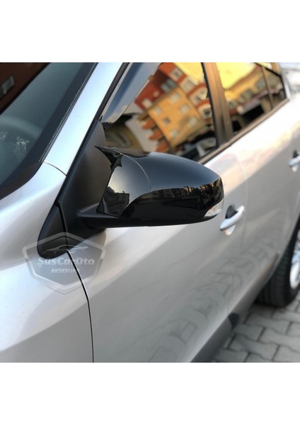 Renault Fluence 2009-2016 Batman Yarasa Ayna Kapağı Piano Black Abs Plastik modelleri