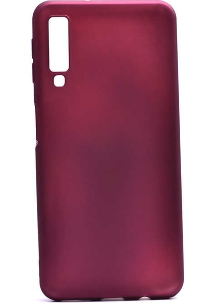 Galaxy A7 2018 Kılıf Silikon Yumuşak Dokulu Premium- Mürdüm