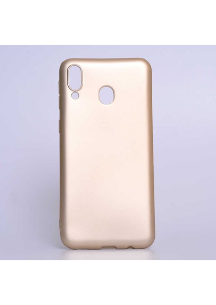 Galaxy M20 Kılıf Silikon Yumuşak Dokulu Premium- Gold