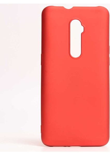 Oppo Reno 10X Zoom Kılıf Silikon Yumuşak Dokulu Premium- Kırmızı