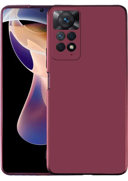 Xiaomi Redmi Note 11 Pro 5g Kılıf Silikon Yumuşak Dokulu Premium- Mürdüm