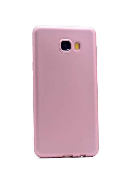 Galaxy C5 Kılıf Silikon Yumuşak Dokulu Premium- Rose Gold