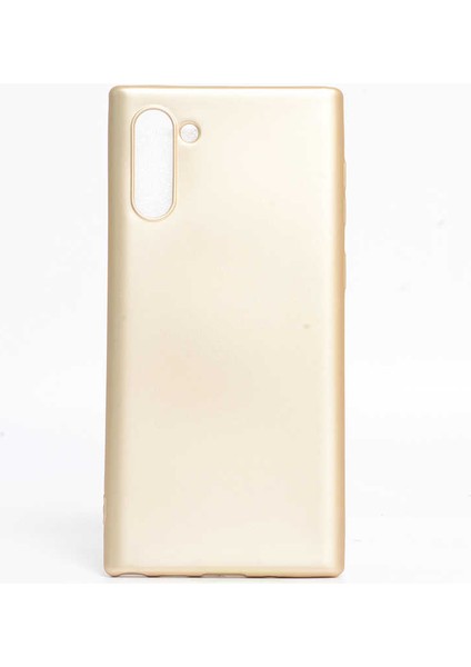 Galaxy Note 10 Kılıf Silikon Yumuşak Dokulu Premium- Gold