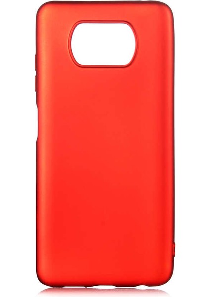 Xiaomi Poco X3 Kılıf Silikon Yumuşak Dokulu Premium- Kırmızı