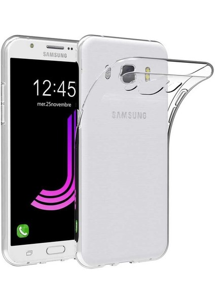 Galaxy J7 Kılıf Şeffaf Silikon Lüx
