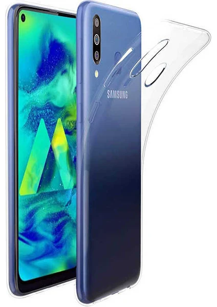 Galaxy M40 Kılıf Şeffaf Silikon Lüx