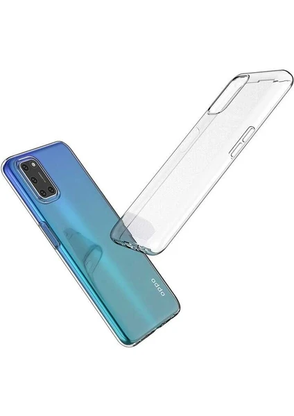 Oppo A92 Kılıf Şeffaf Silikon Lüx