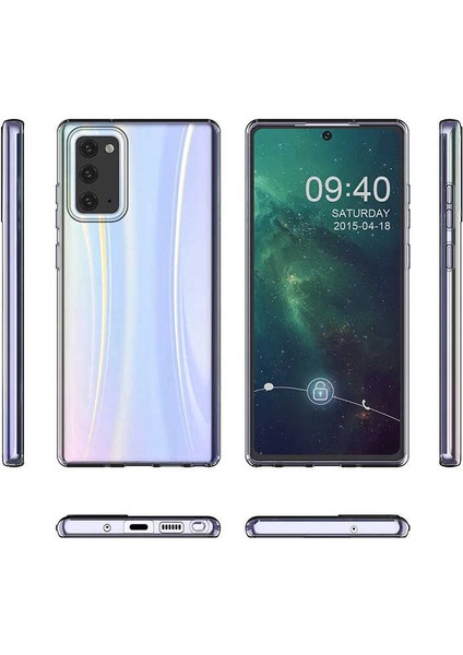 Galaxy Note 20 Kılıf Şeffaf Silikon Lüx
