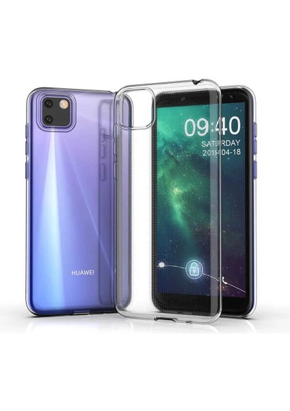 Huawei Y5P Kılıf Şeffaf Silikon Lüx