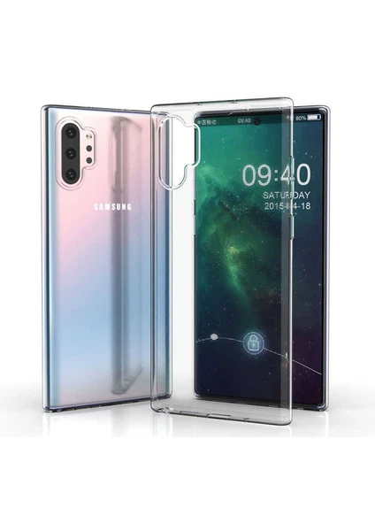 Galaxy Note 10 Plus Kılıf Şeffaf Silikon Lüx