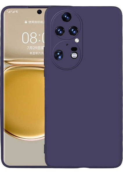 Huawei P50 Pro Kılıf Silikon Yumuşak Dokulu Premium- Lacivert