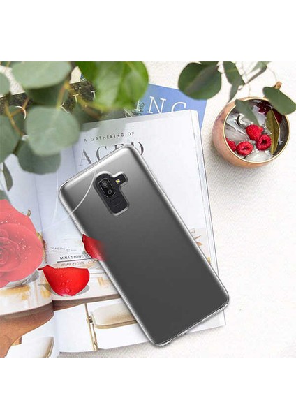 Galaxy J8 Kılıf Şeffaf Silikon Lüx