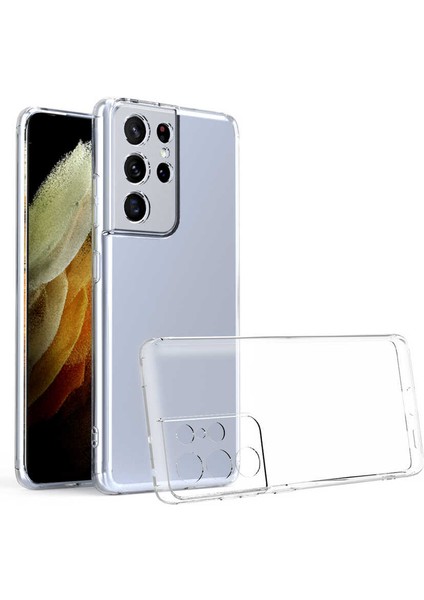 Galaxy S21 Ultra Kılıf Kamera Korumalı Süper Silikon Kapak
