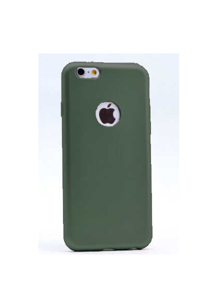 Apple iPhone 6 Plus Kılıf Silikon Yumuşak Dokulu Premium- Koyu Yeşil