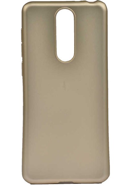 Alcatel 3 2019 Kılıf Silikon Yumuşak Dokulu Premium- Gold