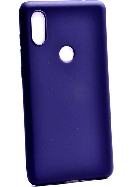 Xiaomi Mi Mix 2s Kılıf Silikon Yumuşak Dokulu Premium- Lacivert