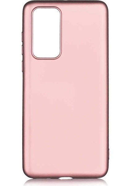 Huawei P40 Kılıf Silikon Yumuşak Dokulu Premium- Rose Gold