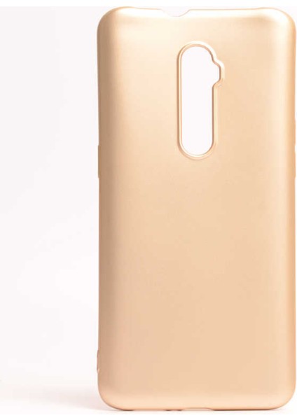 Oppo Reno 10X Zoom Kılıf Silikon Yumuşak Dokulu Premium- Gold