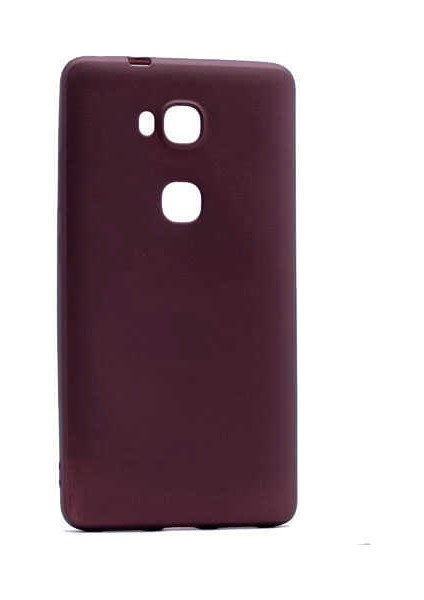Huawei Gr5 Kılıf Silikon Yumuşak Dokulu Premium- Mürdüm