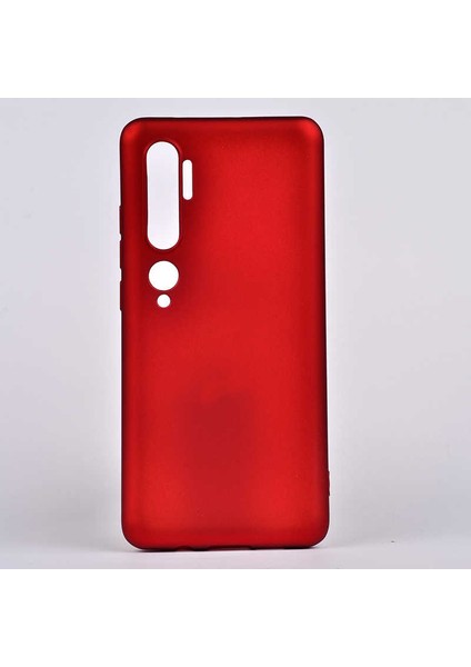 Xiaomi Mi Note 10 Kılıf Silikon Yumuşak Dokulu Premium- Kırmızı
