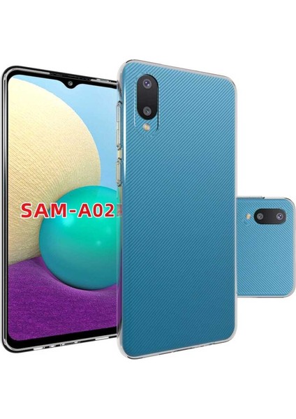 Galaxy A02 Kılıf Şeffaf Silikon Lüx