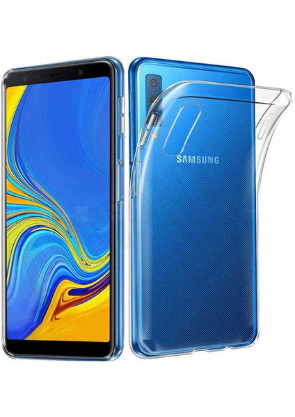 Galaxy A7 2018 Kılıf Şeffaf Silikon Lüx