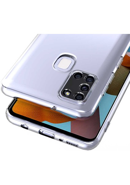 Galaxy A21S Kılıf Kamera Korumalı Süper Silikon Kapak