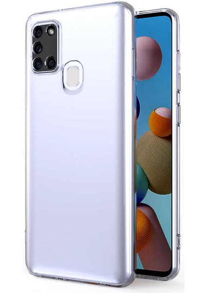 Galaxy A21S Kılıf Kamera Korumalı Süper Silikon Kapak
