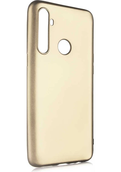 Realme 5i Kılıf Silikon Yumuşak Dokulu Premium- Gold