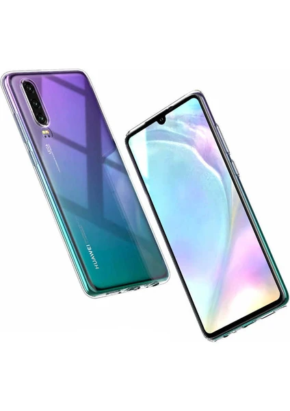 Huawei P30 Kılıf Şeffaf Silikon Lüx