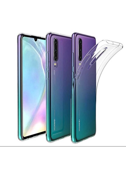 Huawei P30 Kılıf Şeffaf Silikon Lüx