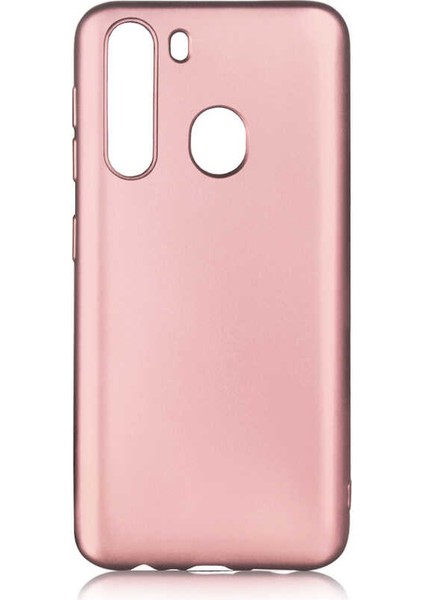 Galaxy A21 Kılıf Silikon Yumuşak Dokulu Premium- Rose Gold