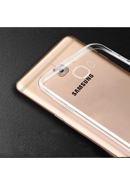 Galaxy C7 Kılıf Şeffaf Silikon Lüx