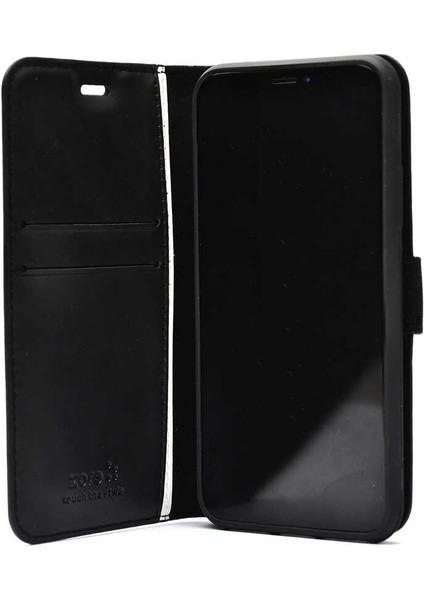 Apple iPhone 12 Pro Max Kılıf Deri Cüzdanlı Standlı Kılıf - Kırmızı
