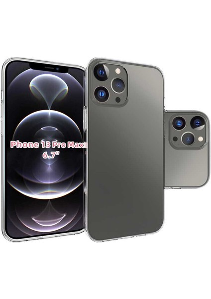 Apple iPhone 13 Pro Max Kılıf Şeffaf Silikon Lüx