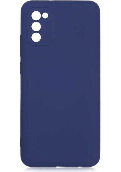 Galaxy A02S Kılıf Lansman Içi Kadife Silikon- Lacivert