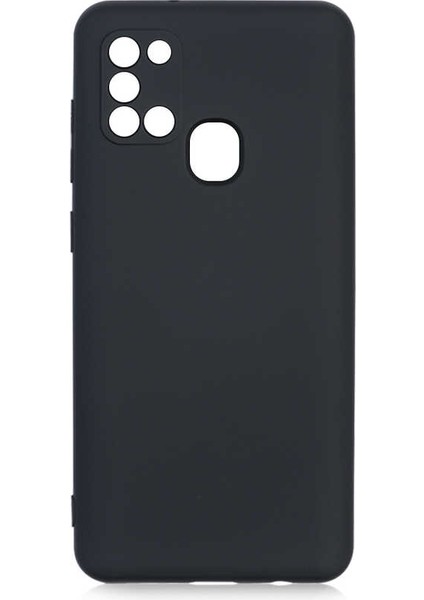 Galaxy A21S Kılıf Lansman Içi Kadife Silikon- Siyah