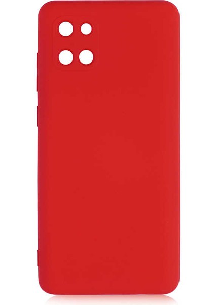 Galaxy A81 (Note 10 Lite) Kılıf Lansman Içi Kadife Silikon- Pembe Koyu