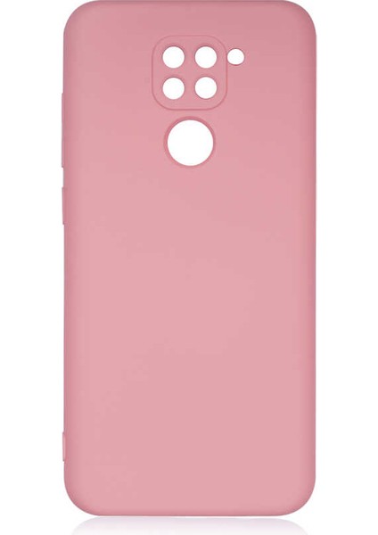 Xiaomi Redmi Note 9 Kılıf Lansman Içi Kadife Silikon- Pembe Açık