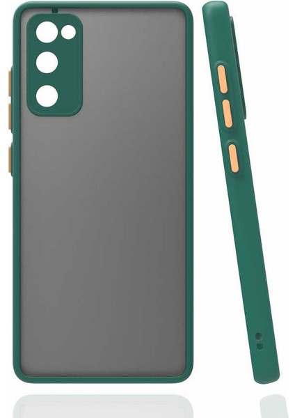 Galaxy S20 Fe Kılıf Mat Buzlu Kamera Korumalı Silikon - Koyu Yeşil