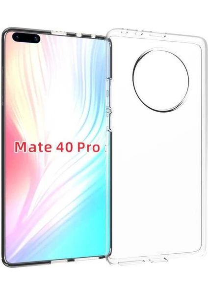 Huawei Mate 40 Pro Kılıf Şeffaf Silikon Lüx