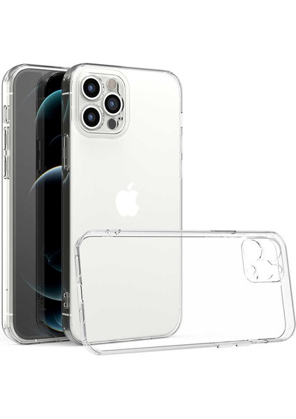 Apple iPhone 12 Pro Max Kılıf Kamera Korumalı Süper Silikon Kapak