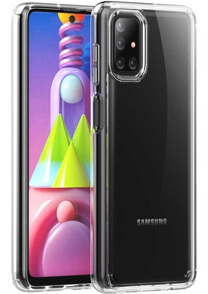 Galaxy M51 Kılıf Şeffaf Sert Tpu Silikon