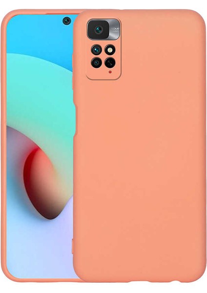 Xiaomi Redmi Note 11 Global Kılıf Lansman Içi Kadife Silikon- Turuncu