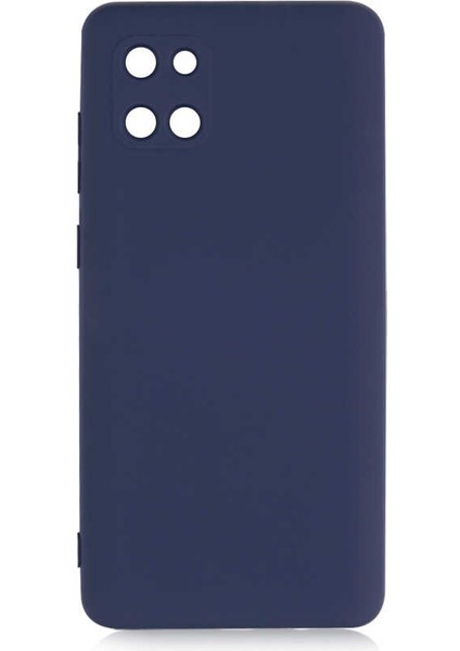 Galaxy A81 (Note 10 Lite) Kılıf Lansman Içi Kadife Silikon- Lacivert