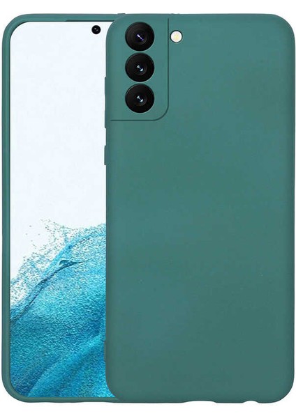 Galaxy S22 Plus Kılıf Lansman Içi Kadife Silikon- Koyu Yeşil